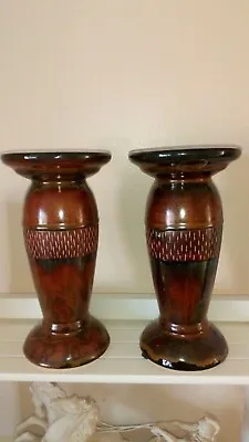 Buy Colonial Studio Pottery Candle Sticks, Stands, Pillars. X 2. • 16.99£