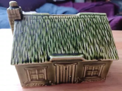 Buy Vintage Holkham Pottery Green Cottage House Moneybox Piggy Bank • 12£