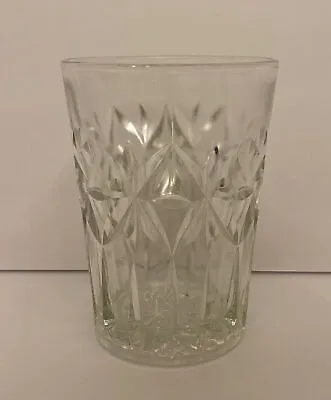 Buy EAPG Tumbler Clear Glass Fan Diamond Pattern • 9.58£