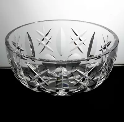Buy Cut Crystal Glass 20cm Patterned Fruit / Trifle / Serving Bowl -  1.1kg Vintage • 18£