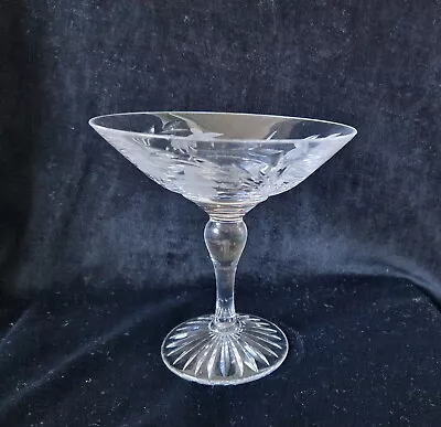 Buy Vintage Stuart Crystal Cut Glass Compote Pedestal Bowl Fuchsia Pattern - Perfect • 50£