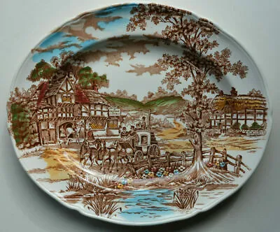 Buy Alfred Meakin Staffordshire Oval Plate Coaching Days 31cm X 26cm  A Welcome Inn • 4.99£