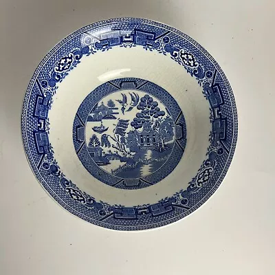 Buy Vintage Ridgway Willow Pattern Blue And White Bowl • 5£