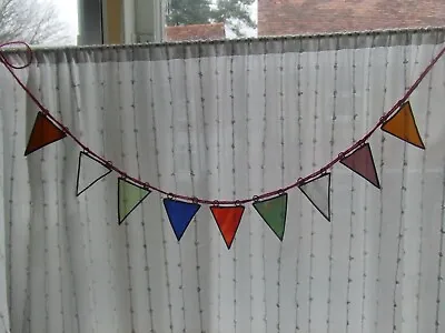Buy Stained Glass Bunting Flags - Suncatcher - 9 Flags • 21.50£