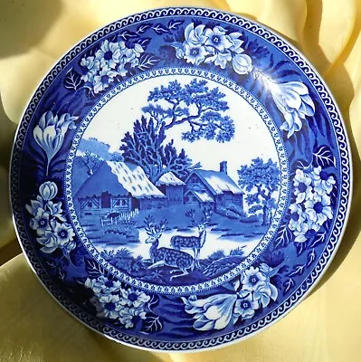 Buy Wedgwood Blue And White  Fallow Deer  Antique Salad Plate C1861 To 1887 • 19.99£