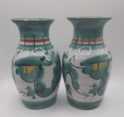 Buy Tintagel Pottery Dragons Eye Vases. Pair. • 16£