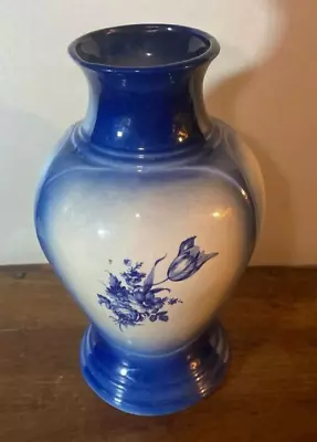 Buy Antique Flow Blue And White Staffordshire Pottery Vase Reproduction? • 9.99£