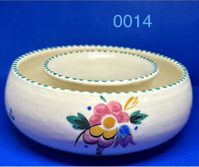 Buy Poole Pottery Ring Posy Vase Traditional Ware 1930-1950 Simplified Sprig Pattern • 27.95£