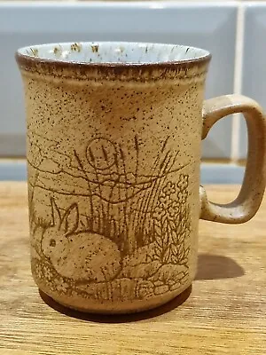 Buy Vintage 70's Dunoon Pottery Deer Rabbit Coffee Mug Tea Cup Stoneware Scotland C • 15£