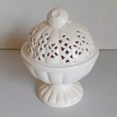 Buy Vintage Leedsware Classical Creamware Pierced And Footed Bonbon Dish • 18£