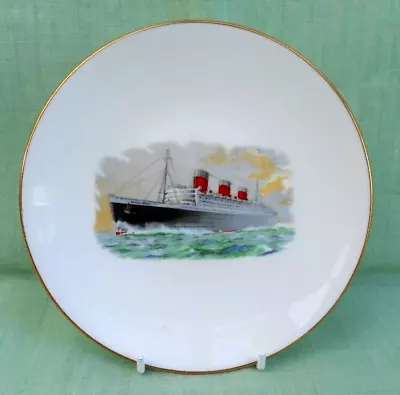 Buy Crown Staffordshire Bone China Queen Mary Cunard Liner Souvenir Plate - 15.5 Cm • 6.99£
