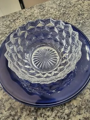 Buy Vintage Fostoria American Clear Glass Bowl 5.5 Inches Diameter  • 14.23£