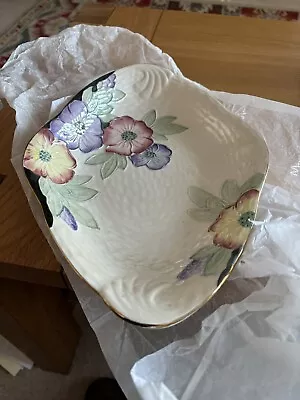 Buy Vintage Rare Maling Lustre Floral Oval Pearlescent Dish • 17£