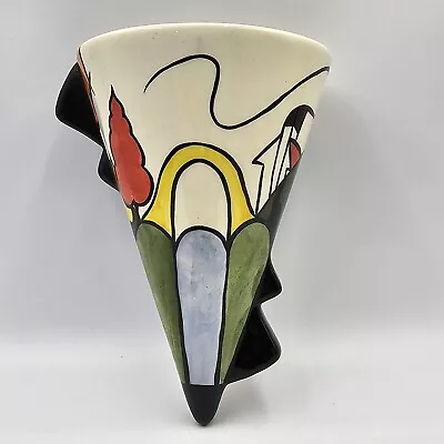 Buy Lorna Bailey Pottery Bridge & Stream Wall Pocket Vase Art Deco Old Ellgreave • 75.45£
