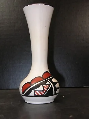 Buy Southwestern Art Pottery Native American Hand Painted Bud Vase Signed 5 1/4  • 16.36£