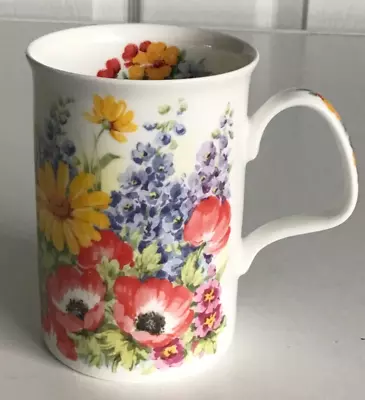 Buy ROY KIRKHAM Fine Bone China Mugs Cups Floret Summer Garden Made In England NEW • 9.99£