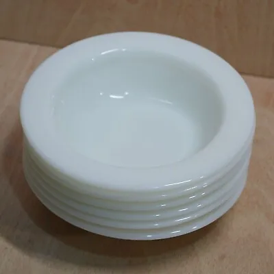 Buy 6 White Pyrex Bowls Dessert Vintage JAJ Milk Glass 6 Inch Retro • 12.50£