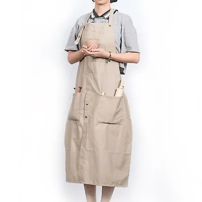 Buy Pottery Apron With Tool Pockets Durable Canvas Water Resistant For Women Men • 20.07£