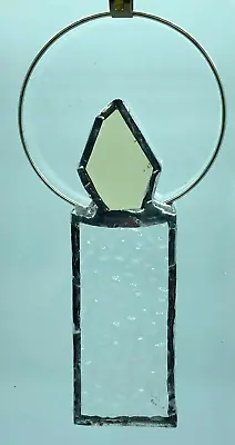 Buy F019 Stained Glass Suncatcher Hanging Christmas Mini Candle Clear • 5.50£