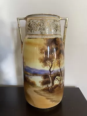 Buy Fantastic Art Deco Noritake Japanese Vase Antique Porcelain Hand Painted Nippon • 231.62£