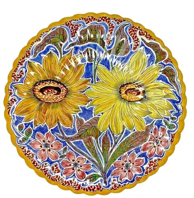 Buy Delft Holland Polychrome Handpainted Sunflower Wall Plate • 37.93£
