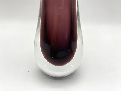 Buy Beautiful Amethyst Glass Teardrop Bud Vase Hand Blown Polished Base • 18£