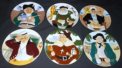Buy SIX Davenport Pottery TOBY PLATE COLLECTION Collectors Plates • 14£