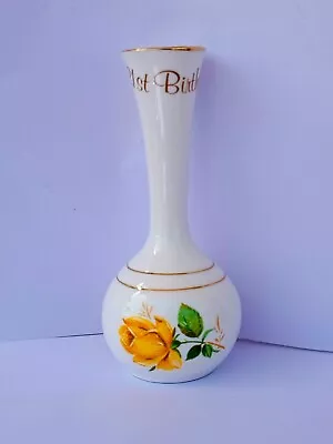 Buy Vintage Miniature Vase Fenton China Excellent Finish Gold Rim 5.51 In • 19.26£