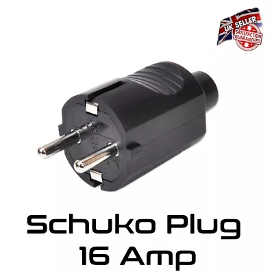 Buy Euro Schuko Plug Rewireable European Heavy Duty Plug Top Connector Fits Kaiser • 2.65£