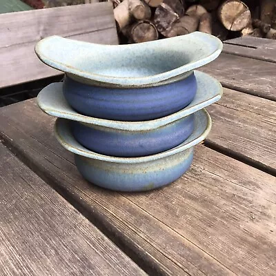 Buy Donald Logie /Scottish - Vintage Studio Pottery Side Handle Shallow Bowls Dishes • 21.60£
