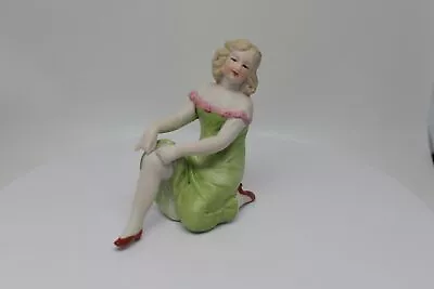Buy Art Nouveau Style Figurine Bathing Beauty Sexy Art Deco-German Style Porcelain • 71.15£