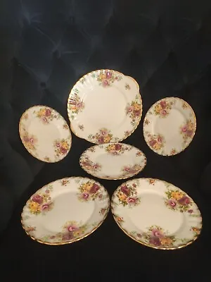 Buy Vintage Bouquet Royal Stafford Bone China Plates X 6 • 25£