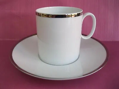 Buy Thomas Rosenthal Germany Medallion Thick Platinum Coffee Cup & Saucer • 6.25£