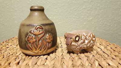 Buy Tremar Pottery, Small Bud Vase + Ram. • 9.59£