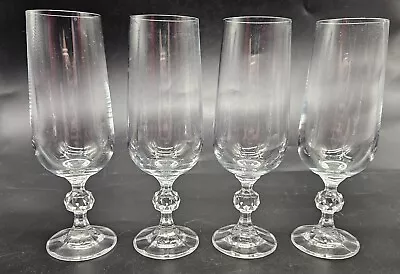 Buy Set Of 4 Bohemian Claudia Crystal Champagne Flutes Poland 6.75  • 38.56£