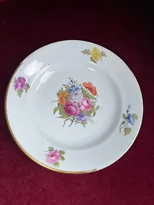 Buy Antique Royal Crown Derby Porcelain China Plate Floral Gold Rim • 12.99£