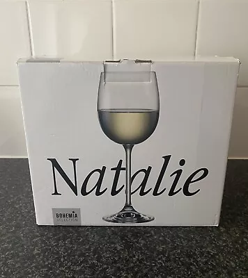 Buy Boxed Set Of 6 Bohemia Natalie  260 Ml Wine  Glasses Hardly Used, Good Condition • 10£