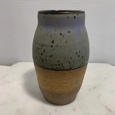 Buy Studio Art Pottery Vase Signed Speckle Glaze & Unglazed Purple Hues 6.5”T NEW • 19.26£