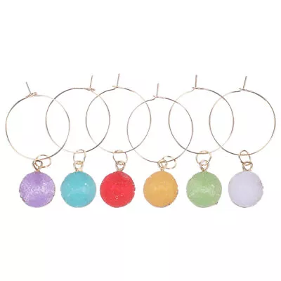 Buy Stained Glass Wine Charms (6pcs) For Parties & Gifts-RM • 10.15£