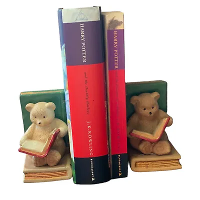 Buy Teddy Bear  Book Ends Pottery Ornament Shelf Sitters Ideal Kids  Bedroom  • 6£