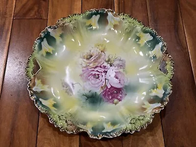Buy Antique Porcelain RS Prussia Carnation Mold Cabinet Plate • 66.27£