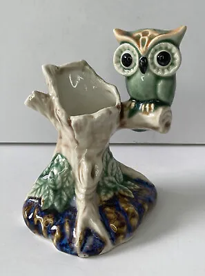 Buy Ceramic Owl Figurine Sitting In A Tree - Mini Planter • 12.99£