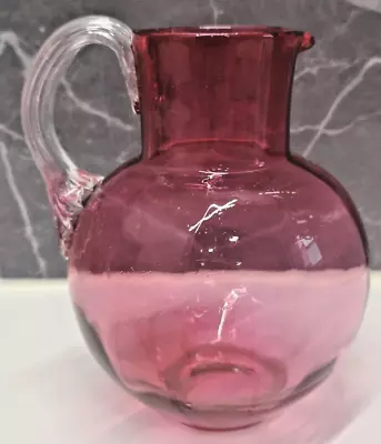 Buy Victorian Cranberry Red Glass Jug Pitcher • 14.50£