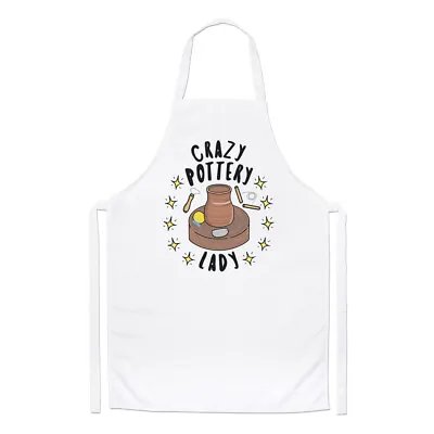 Buy Crazy Pottery Lady Stars Chefs Apron Funny Potter Mum Mothers Day Cooking • 13.99£
