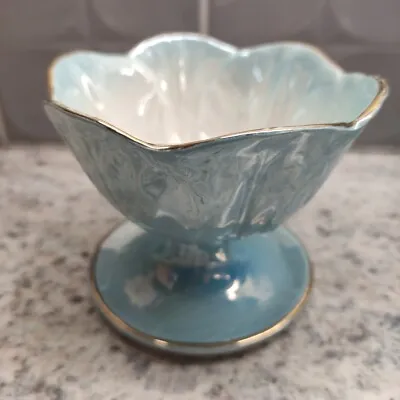 Buy Maling Pottery Blue Lustreware Harlequin Sundae Dish Bowl Cabbage • 14.98£