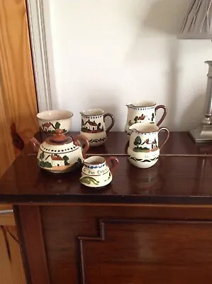 Buy 6 X Collection Of Motto Ware Pottery -Devon & Torquay Inc Jugs Teapot • 23.95£