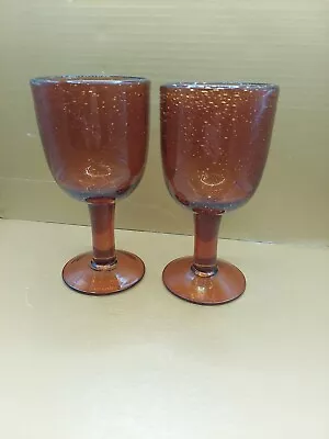 Buy Amber Bubbles Wine Glass Pair • 15.99£