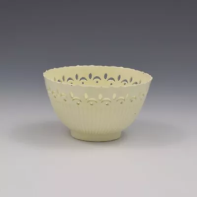Buy Unusual Small Pierced & Ribbed Leeds Creamware Bowl C.1790 Antique Georgian • 170£