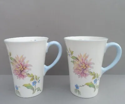 Buy A Pair Of Pretty Shelley  German Chrysanthemum  Mugs. C.1958. • 39.99£