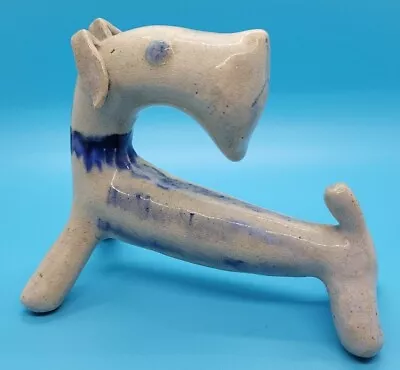 Buy Stoneware Studio Art Pottery Terrier Dog Signed • 28.89£